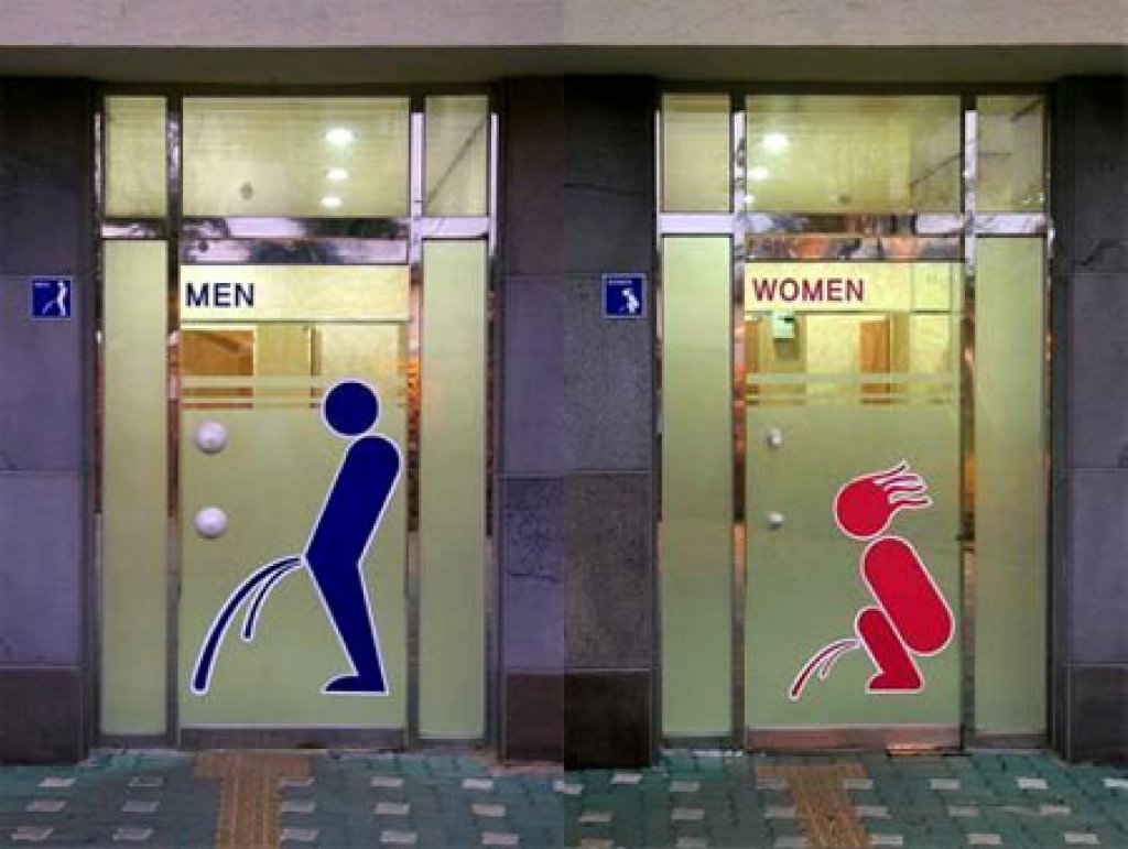 Funny bathroom and toiles signs